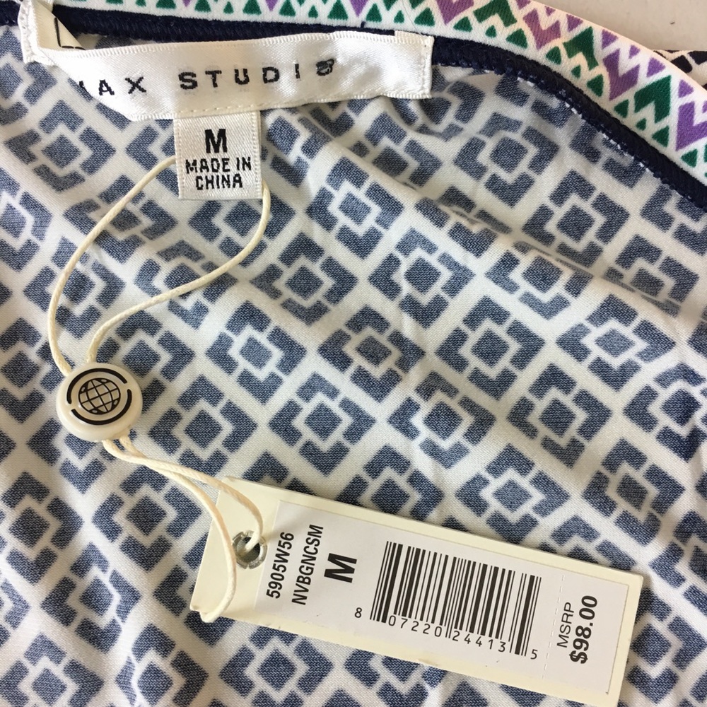 Max Studio Sleeveless Cross Wrap Front Top Dress - Picture 5 of 6